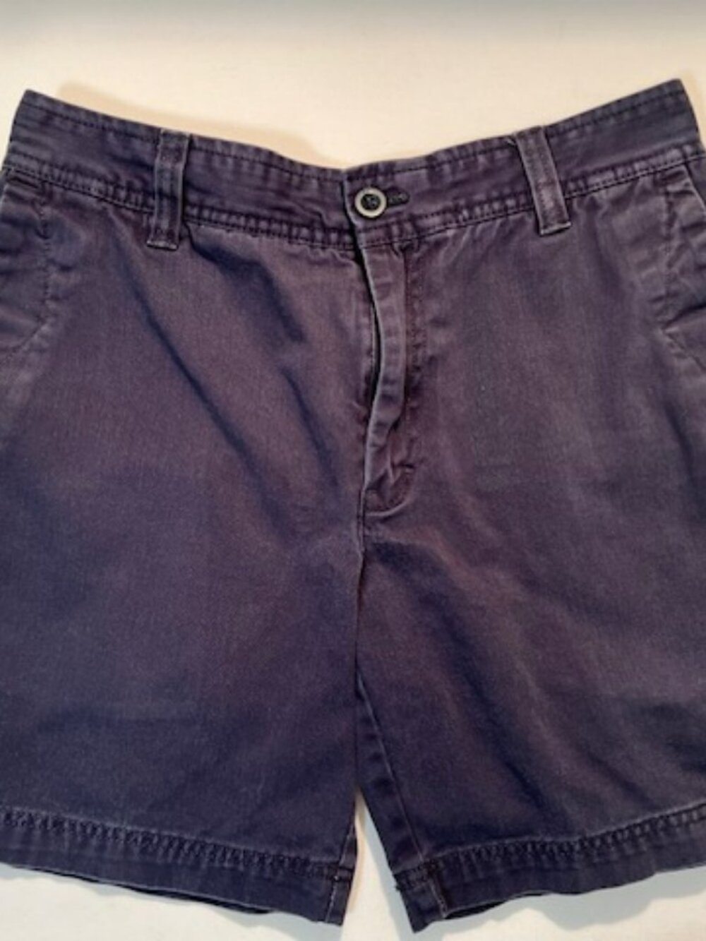 IZOD Size 30 Salt Water Flat Front 9.5" Shorts - Navy Blue (Pre-Owned)